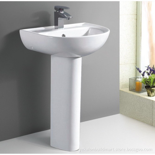 ceramic pedestal basin /sink with bright surface